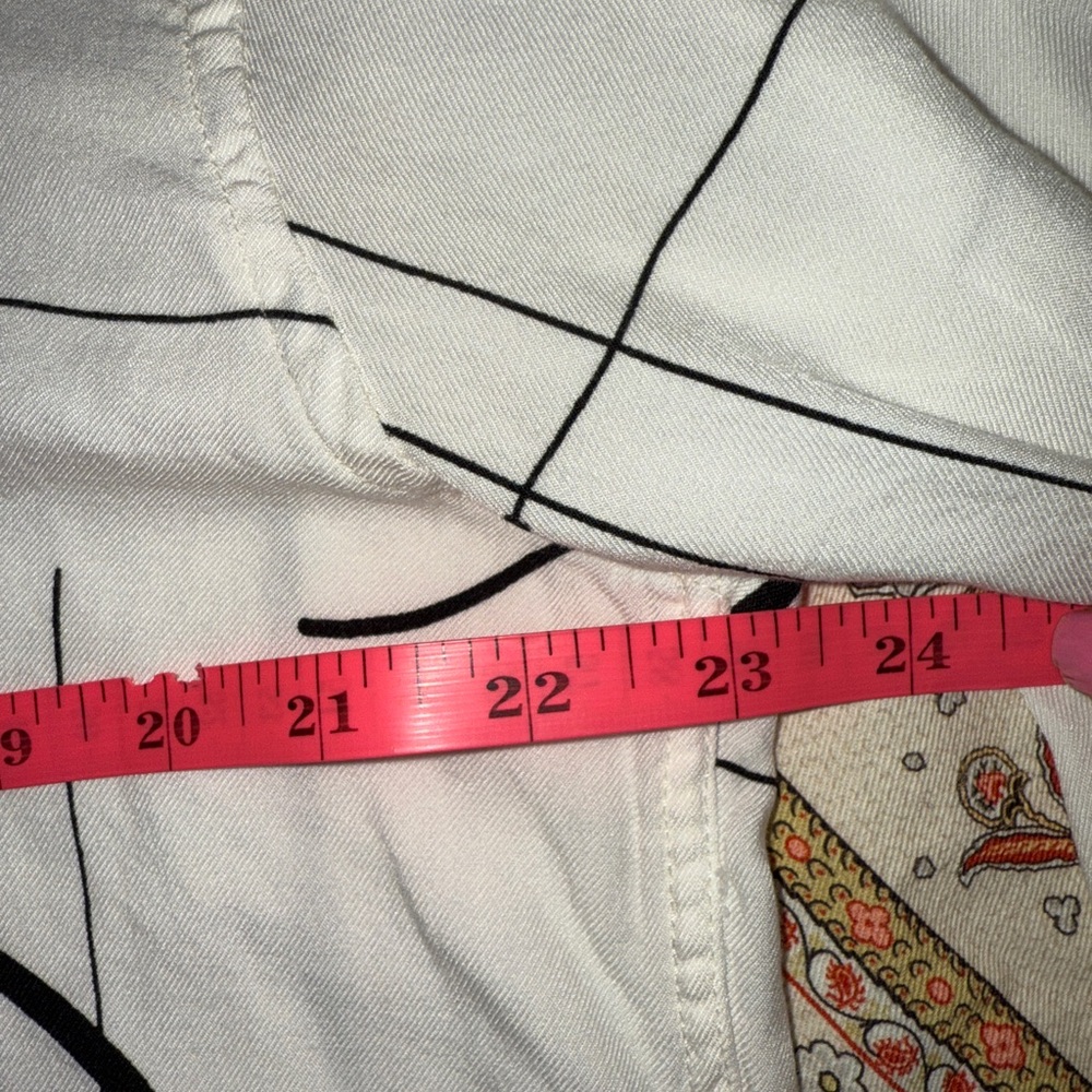 Zara Man White Black Abstract Line Print Button-Up Shirt Size M - Picture 10 of 13